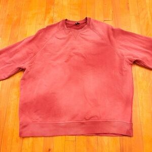 PRAISE Crewneck 100% Cotton Sweatshirt in Ombre Orange/Red - Men's Size XL